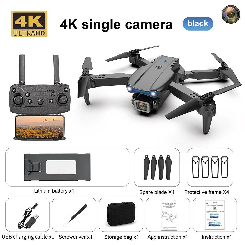 E99 Pro Drone With HD Camera - 4K Dual Camera 25 Minutes 200M Distance Headless Model Night Flying WIFI Foldable Drone 4 E99 Pro Drone With HD Camera - 4K Dual Camera 25 Minutes 200M Distance Headless Model Night Flying WIFI Foldable Drone - Image 4