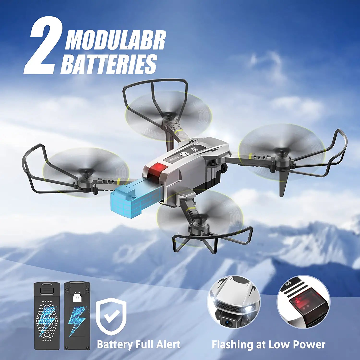 TOPRCBOXS S2 Mini Drone - for Kids with 1080P HD Camera, FPV Quadcopter Cool Toys Gifts for Teenage Boys RC Camera Drone with Altitude Hold 2 Batteries 7 TOPRCBOXS S2 Mini Drone - for Kids with 1080P HD Camera, FPV Quadcopter Cool Toys Gifts for Teenage Boys RC Camera Drone with Altitude Hold 2 Batteries - Image 7