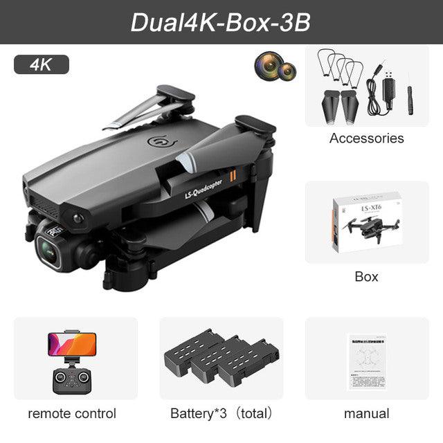 Ls XT6 Mini Drone - 4K 1080P HD Camera WiFi Fpv Air Pressure Altitude Hold Foldable Quadcopter RC Dron Kid Toy Boys GIfts 3 Ls XT6 Mini Drone - 4K 1080P HD Camera WiFi Fpv Air Pressure Altitude Hold Foldable Quadcopter RC Dron Kid Toy Boys GIfts — изображение 3