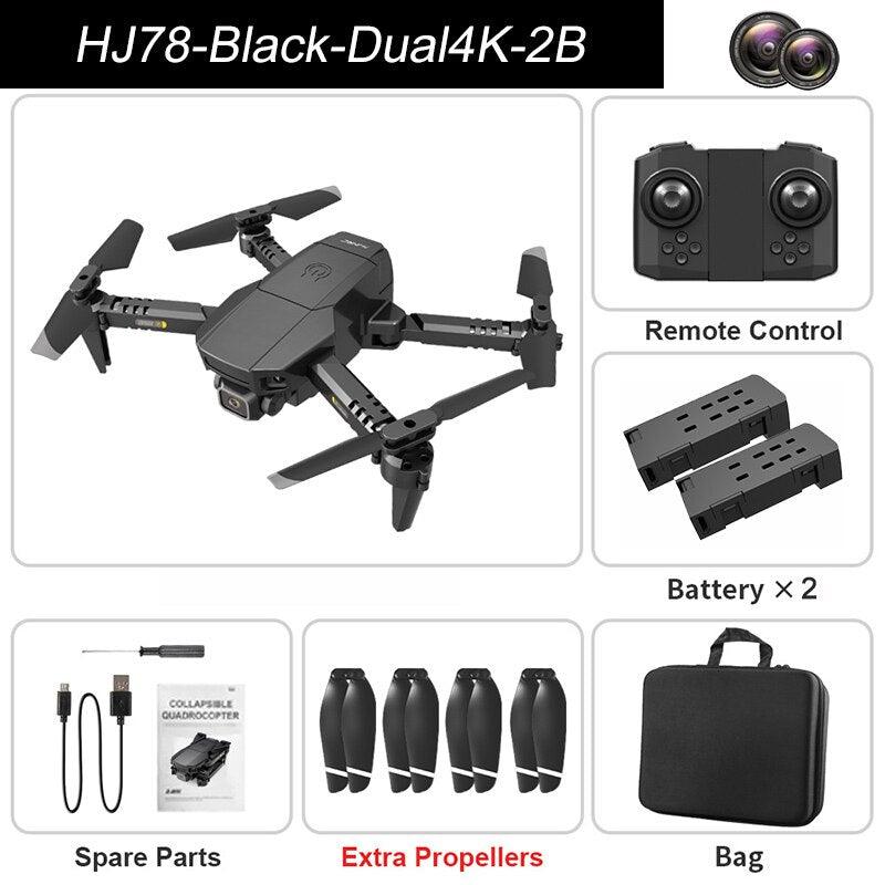 HJ78 Mini Drone - 4k Professional HD Dual Camera WIFI FPV Foldable Quadcopter Fixed Height RC Helicopter Gift Toys 13 HJ78 Mini Drone - 4k Professional HD Dual Camera WIFI FPV Foldable Quadcopter Fixed Height RC Helicopter Gift Toys - Image 13