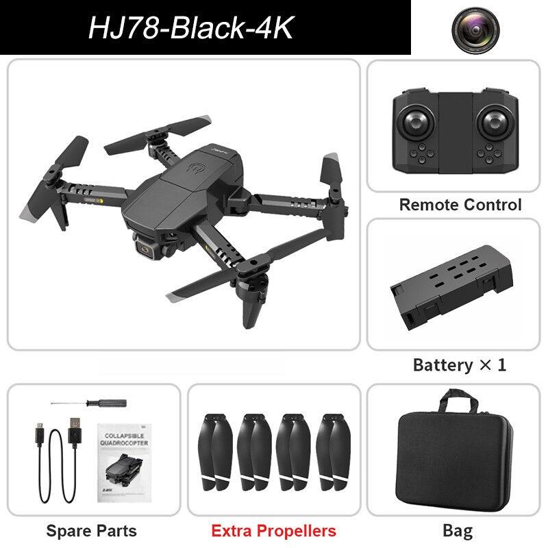 HJ78 Mini Drone - 4k Professional HD Dual Camera WIFI FPV Foldable Quadcopter Fixed Height RC Helicopter Gift Toys 10 HJ78 Mini Drone - 4k Professional HD Dual Camera WIFI FPV Foldable Quadcopter Fixed Height RC Helicopter Gift Toys - Image 10