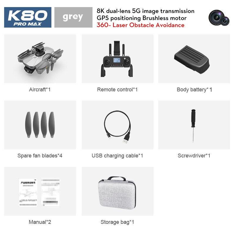 XYRC K80 PRO MAX GPS Drone - 4K Professional 8K Dual HD Camera Laser Obstacle Avoidance Brushless Folding Quadcopter RC Helicopter 10 XYRC K80 PRO MAX GPS Drone - 4K Professional 8K Dual HD Camera Laser Obstacle Avoidance Brushless Folding Quadcopter RC Helicopter - صورة XYRC K80 PRO MAX GPS Drone - 4K Professional 8K Dual HD Camera Laser Obstacle Avoidance Brushless Folding Quadcopter RC Helicopter - صورة 10