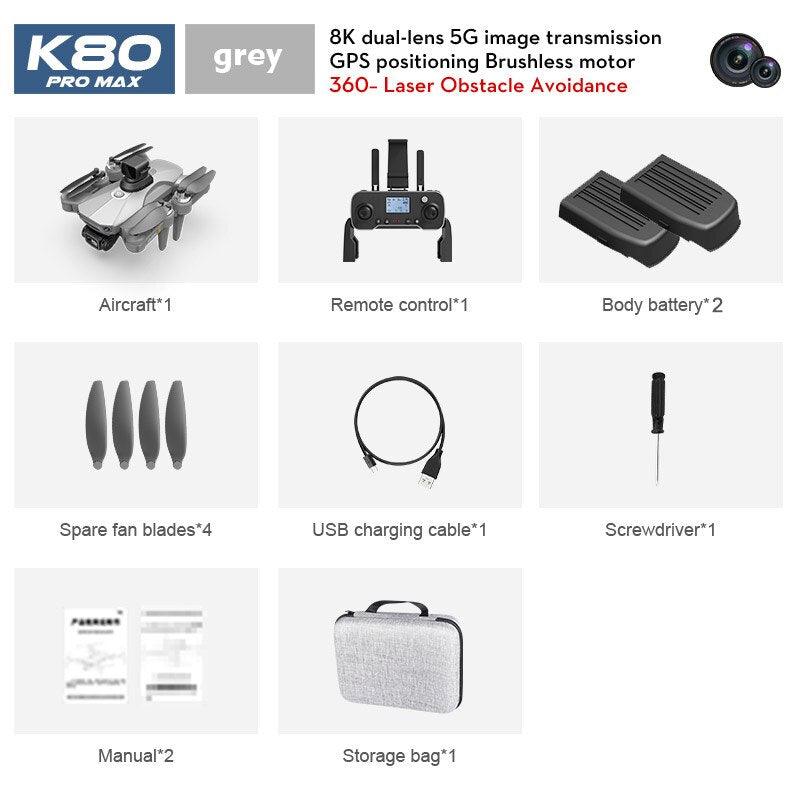 XYRC K80 PRO MAX GPS Drone - 4K Professional 8K Dual HD Camera Laser Obstacle Avoidance Brushless Folding Quadcopter RC Helicopter 8 XYRC K80 PRO MAX GPS Drone - 4K Professional 8K Dual HD Camera Laser Obstacle Avoidance Brushless Folding Quadcopter RC Helicopter - صورة XYRC K80 PRO MAX GPS Drone - 4K Professional 8K Dual HD Camera Laser Obstacle Avoidance Brushless Folding Quadcopter RC Helicopter - صورة 8