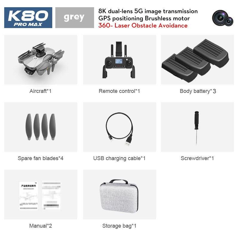 XYRC K80 PRO MAX GPS Drone - 4K Professional 8K Dual HD Camera Laser Obstacle Avoidance Brushless Folding Quadcopter RC Helicopter 5 XYRC K80 PRO MAX GPS Drone - 4K Professional 8K Dual HD Camera Laser Obstacle Avoidance Brushless Folding Quadcopter RC Helicopter - صورة XYRC K80 PRO MAX GPS Drone - 4K Professional 8K Dual HD Camera Laser Obstacle Avoidance Brushless Folding Quadcopter RC Helicopter - صورة 5