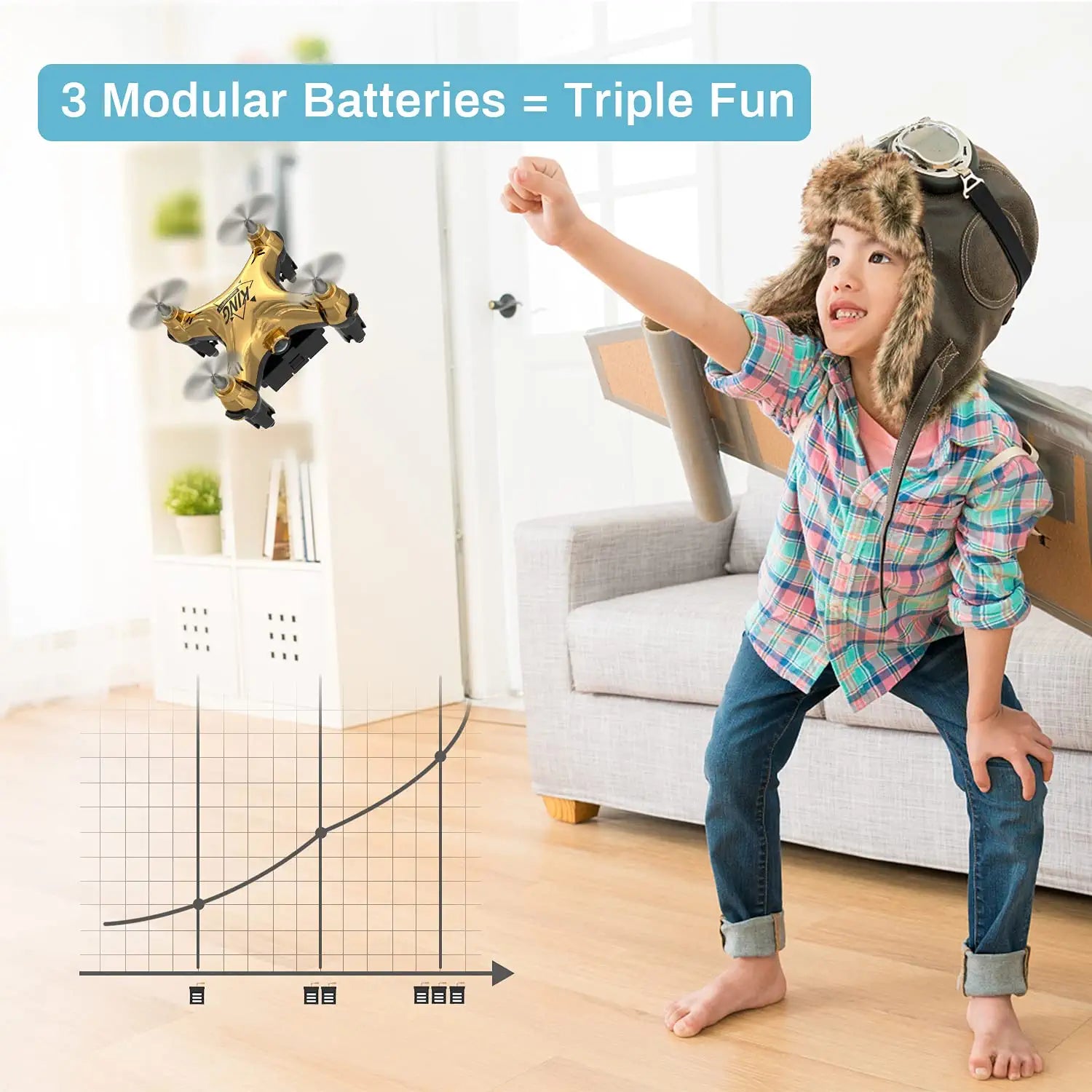 Holyton HT02 - Golden Mini Drone for Adult Beginners and Kids, Portable RC Quadcopter with Auto Hovering, 3D Flip, 3 Speed Modes, Headless Mode and 3 Batteries, Emergency Stop, Gift for Boys Girls 6 Holyton HT02 - Golden Mini Drone for Adult Beginners and Kids, Portable RC Quadcopter with Auto Hovering, 3D Flip, 3 Speed Modes, Headless Mode and 3 Batteries, Emergency Stop, Gift for Boys Girls - صورة Holyton HT02 - Golden Mini Drone for Adult Beginners and Kids, Portable RC Quadcopter with Auto Hovering, 3D Flip, 3 Speed Modes, Headless Mode and 3 Batteries, Emergency Stop, Gift for Boys Girls - صورة 6