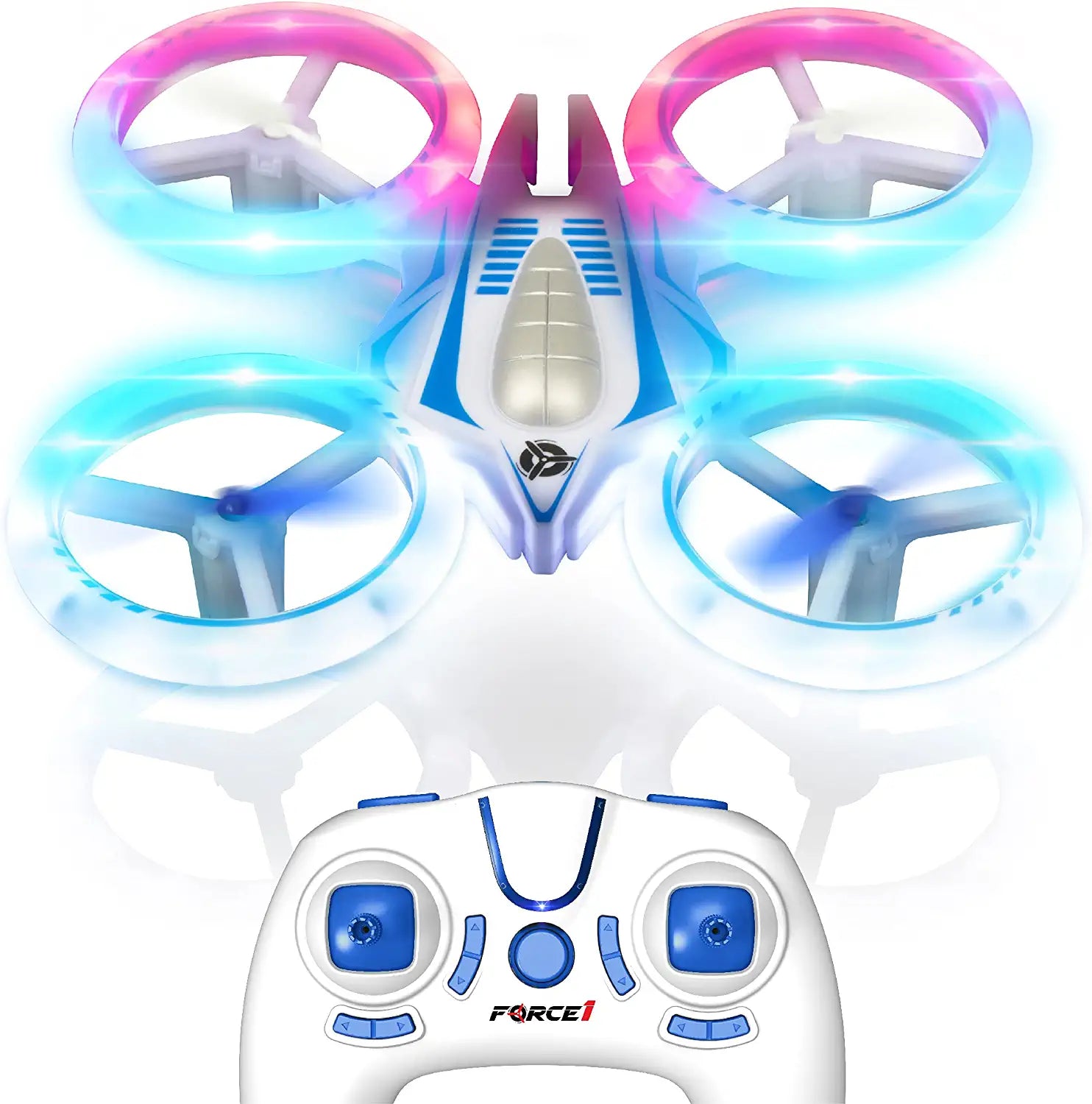 Force1 UFO 4000 Mini Drone for Kids - LED Remote Control Drone, Small RC Quadcopter for Beginners with LEDs, 4-Channel Remote Control, 2 Speeds, and 2 Drone Batteries 1 Force1 UFO 4000 Mini Drone for Kids - LED Remote Control Drone, Small RC Quadcopter for Beginners with LEDs, 4-Channel Remote Control, 2 Speeds, and 2 Drone Batteries