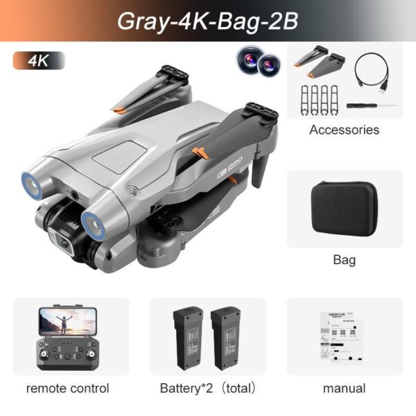 XYRC New i3 Pro Drone - 4K HD Dual ESC Camera Optical Flow Positioning Obstacle Avoidance Foldable Quadcopter RC Dron Toys Gifts - صورة XYRC New i3 Pro Drone - 4K HD Dual ESC Camera Optical Flow Positioning Obstacle Avoidance Foldable Quadcopter RC Dron Toys Gifts - صورة 13