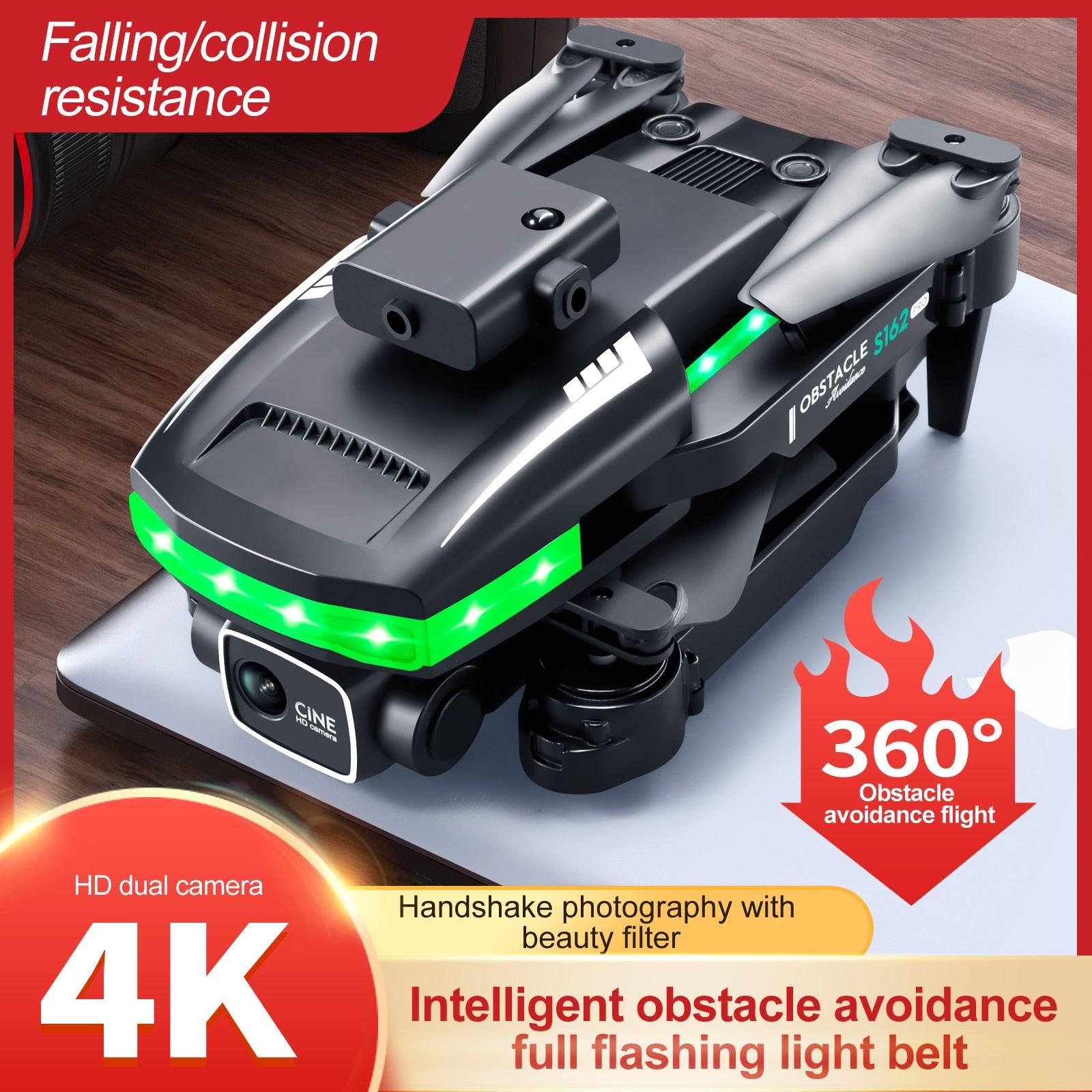 S162 Pro Drone - WIFI FPV With LED Light Bar HD 4K Beauty Shot Camera Height Hold RC Foldable Quadcopter Drones Kid Gift Toys - Image 15