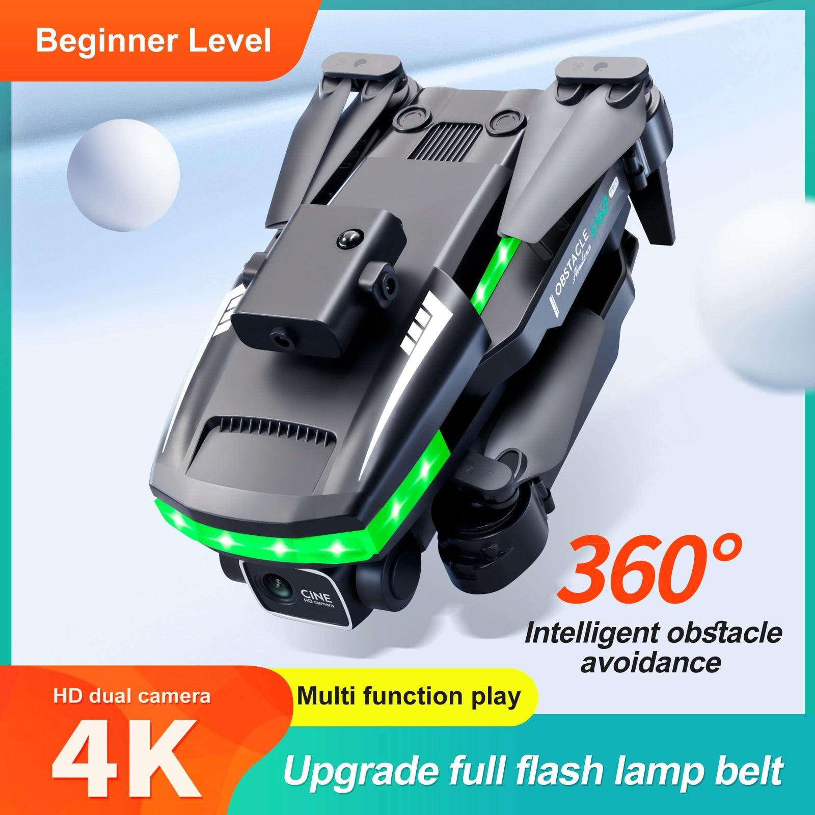 S162 Pro Drone - WIFI FPV With LED Light Bar HD 4K Beauty Shot Camera Height Hold RC Foldable Quadcopter Drones Kid Gift Toys - Image 12