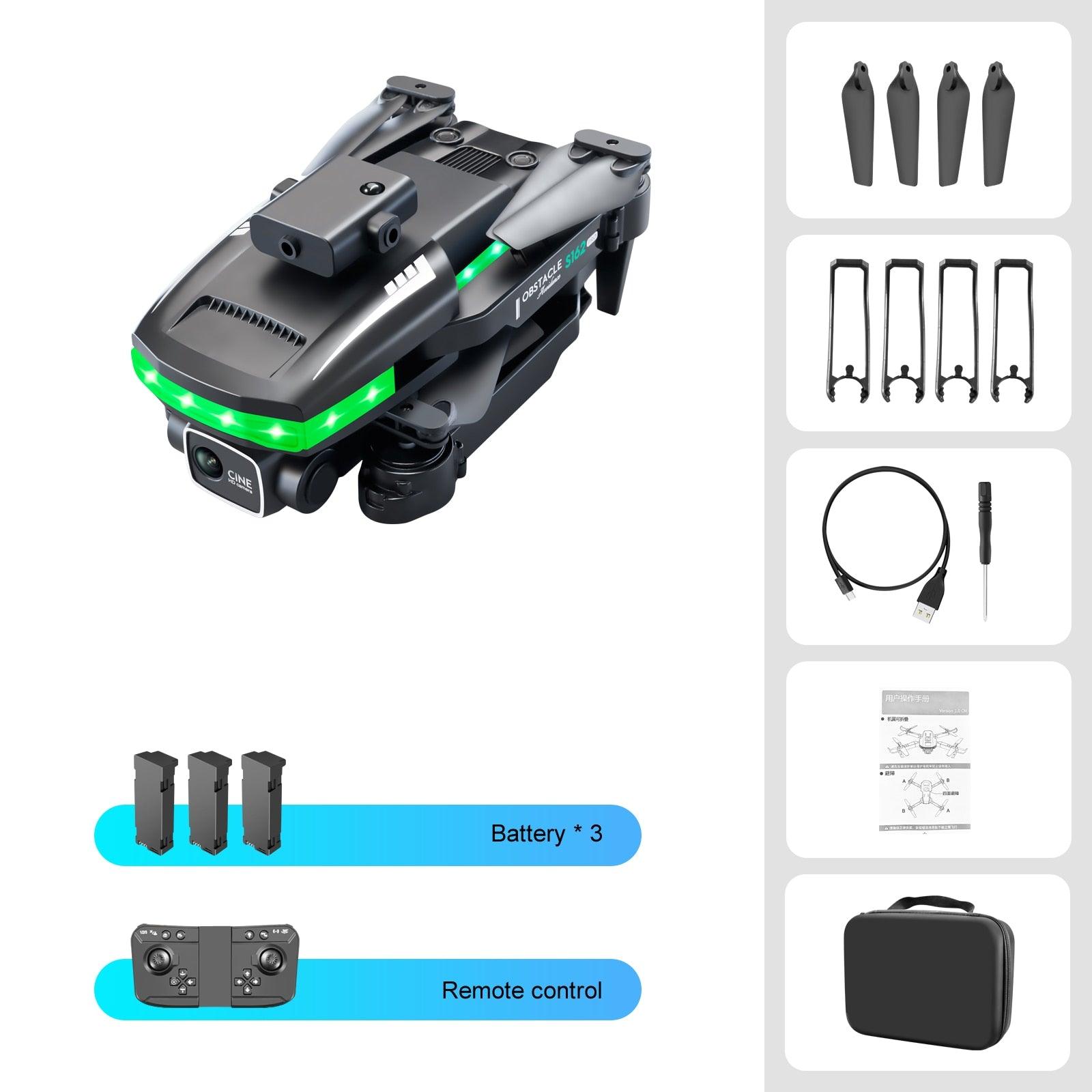 S162 Pro Drone - WIFI FPV With LED Light Bar HD 4K Beauty Shot Camera Height Hold RC Foldable Quadcopter Drones Kid Gift Toys - Image 9