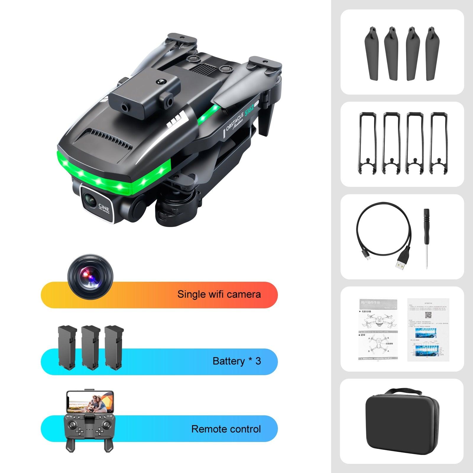 S162 Pro Drone - WIFI FPV With LED Light Bar HD 4K Beauty Shot Camera Height Hold RC Foldable Quadcopter Drones Kid Gift Toys - Image 7