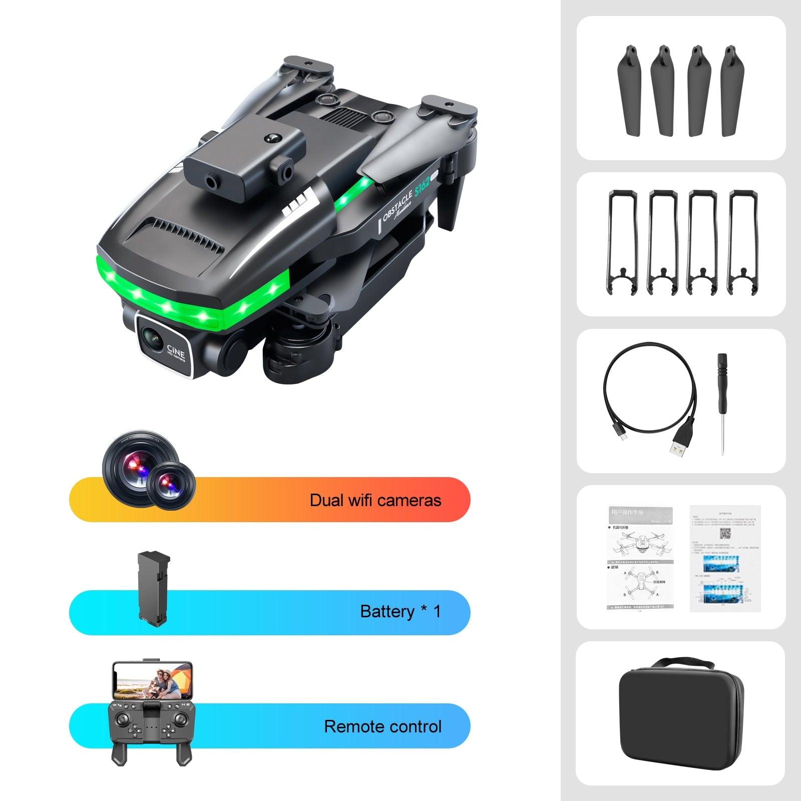 S162 Pro Drone - WIFI FPV With LED Light Bar HD 4K Beauty Shot Camera Height Hold RC Foldable Quadcopter Drones Kid Gift Toys - Image 3