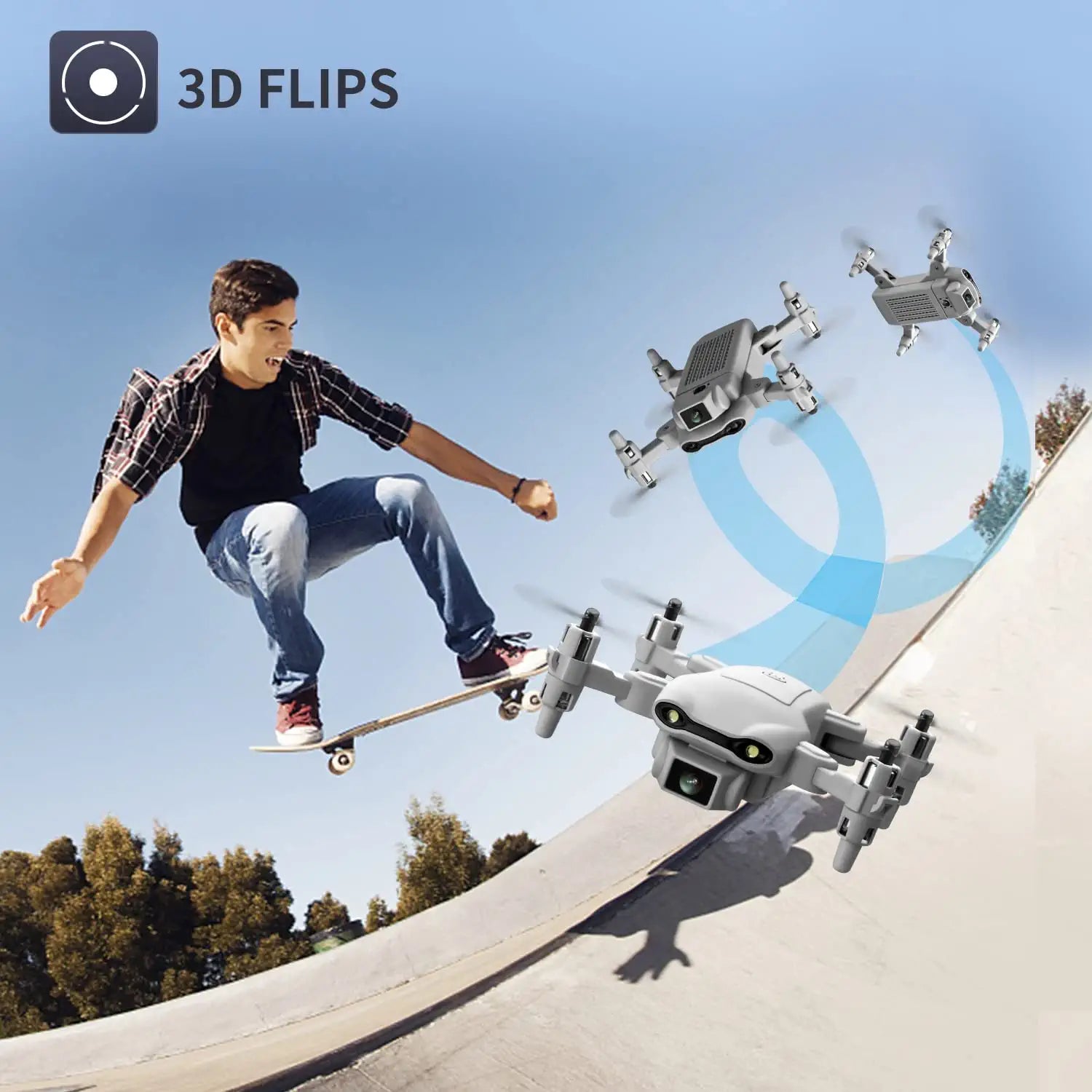 DroneEye 4DV9 Mini Drone - for Kids with 720P HD Camera FPV Live Video RC Quadcopter Helicopter for Adults beginners Toys Gifts,Altitude Hold, Waypoints Functions,One Key Start,3D Flips 8 DroneEye 4DV9 Mini Drone - for Kids with 720P HD Camera FPV Live Video RC Quadcopter Helicopter for Adults beginners Toys Gifts,Altitude Hold, Waypoints Functions,One Key Start,3D Flips - Image 8