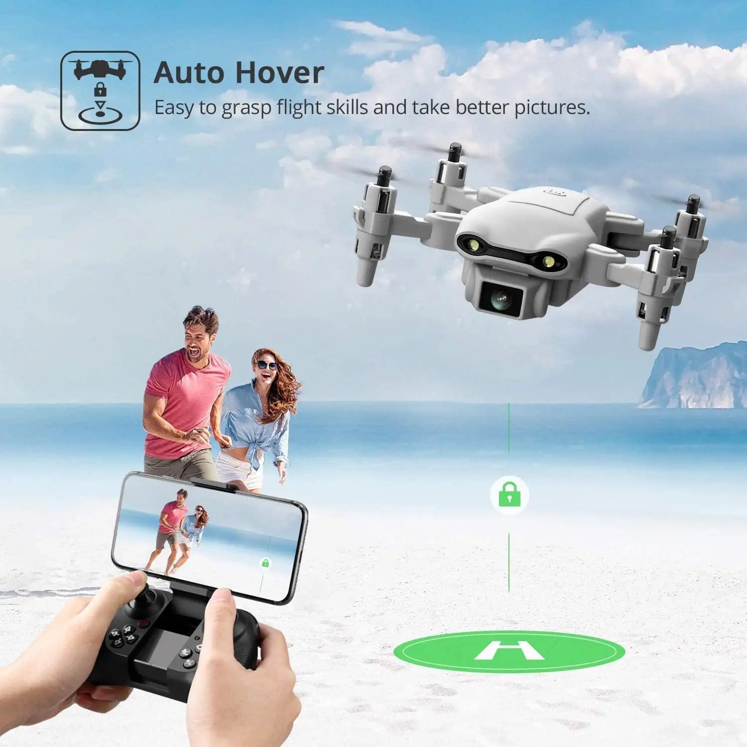 DroneEye 4DV9 Mini Drone - for Kids with 720P HD Camera FPV Live Video RC Quadcopter Helicopter for Adults beginners Toys Gifts,Altitude Hold, Waypoints Functions,One Key Start,3D Flips 7 DroneEye 4DV9 Mini Drone - for Kids with 720P HD Camera FPV Live Video RC Quadcopter Helicopter for Adults beginners Toys Gifts,Altitude Hold, Waypoints Functions,One Key Start,3D Flips - Image 7