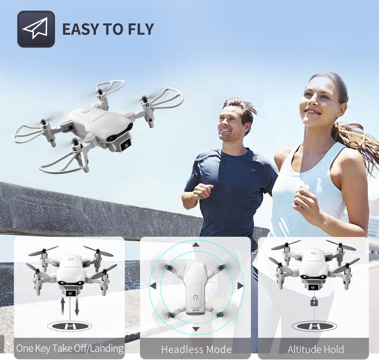 DroneEye 4DV9 Mini Drone - for Kids with 720P HD Camera FPV Live Video RC Quadcopter Helicopter for Adults beginners Toys Gifts,Altitude Hold, Waypoints Functions,One Key Start,3D Flips 5 DroneEye 4DV9 Mini Drone - for Kids with 720P HD Camera FPV Live Video RC Quadcopter Helicopter for Adults beginners Toys Gifts,Altitude Hold, Waypoints Functions,One Key Start,3D Flips - Image 5