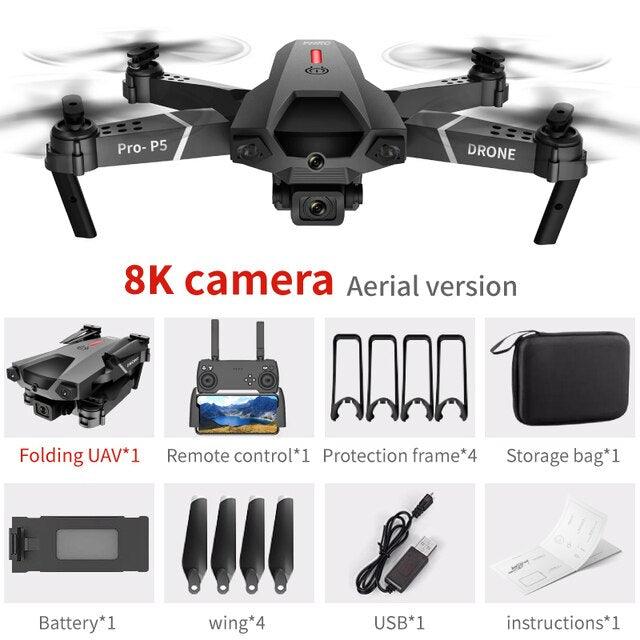 P5 Pro Drone - 2023 New Drone 8k HD Camera 5G WiFi Fpv ESC Aerial Photography RC Quadcopter Optical Flow Fixed Height Folding Dron Aircraft Toy 8 P5 Pro Drone - 2023 New Drone 8k HD Camera 5G WiFi Fpv ESC Aerial Photography RC Quadcopter Optical Flow Fixed Height Folding Dron Aircraft Toy — изображение 8