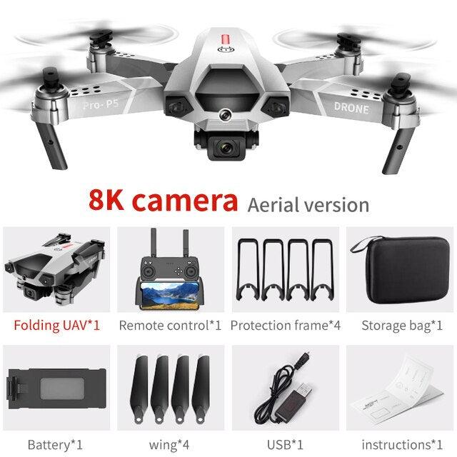 P5 Pro Drone - 2023 New Drone 8k HD Camera 5G WiFi Fpv ESC Aerial Photography RC Quadcopter Optical Flow Fixed Height Folding Dron Aircraft Toy 7 P5 Pro Drone - 2023 New Drone 8k HD Camera 5G WiFi Fpv ESC Aerial Photography RC Quadcopter Optical Flow Fixed Height Folding Dron Aircraft Toy — изображение 7