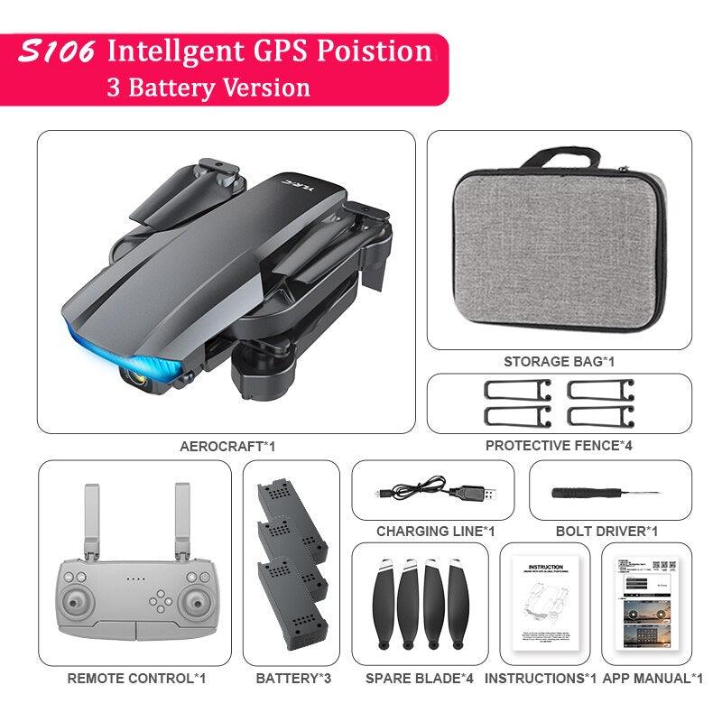 QJ S106 GPS Drone - 8K HD Professional Dual Camera Anti-shake gimbal Brushless Motor 181g RC helicopter Foldable Quadcopter 11 QJ S106 GPS Drone - 8K HD Professional Dual Camera Anti-shake gimbal Brushless Motor 181g RC helicopter Foldable Quadcopter — изображение 11