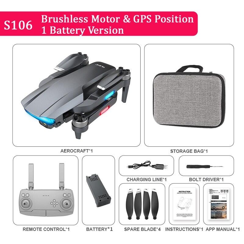 QJ S106 GPS Drone - 8K HD Professional Dual Camera Anti-shake gimbal Brushless Motor 181g RC helicopter Foldable Quadcopter - صورة QJ S106 GPS Drone - 8K HD Professional Dual Camera Anti-shake gimbal Brushless Motor 181g RC helicopter Foldable Quadcopter - صورة 8