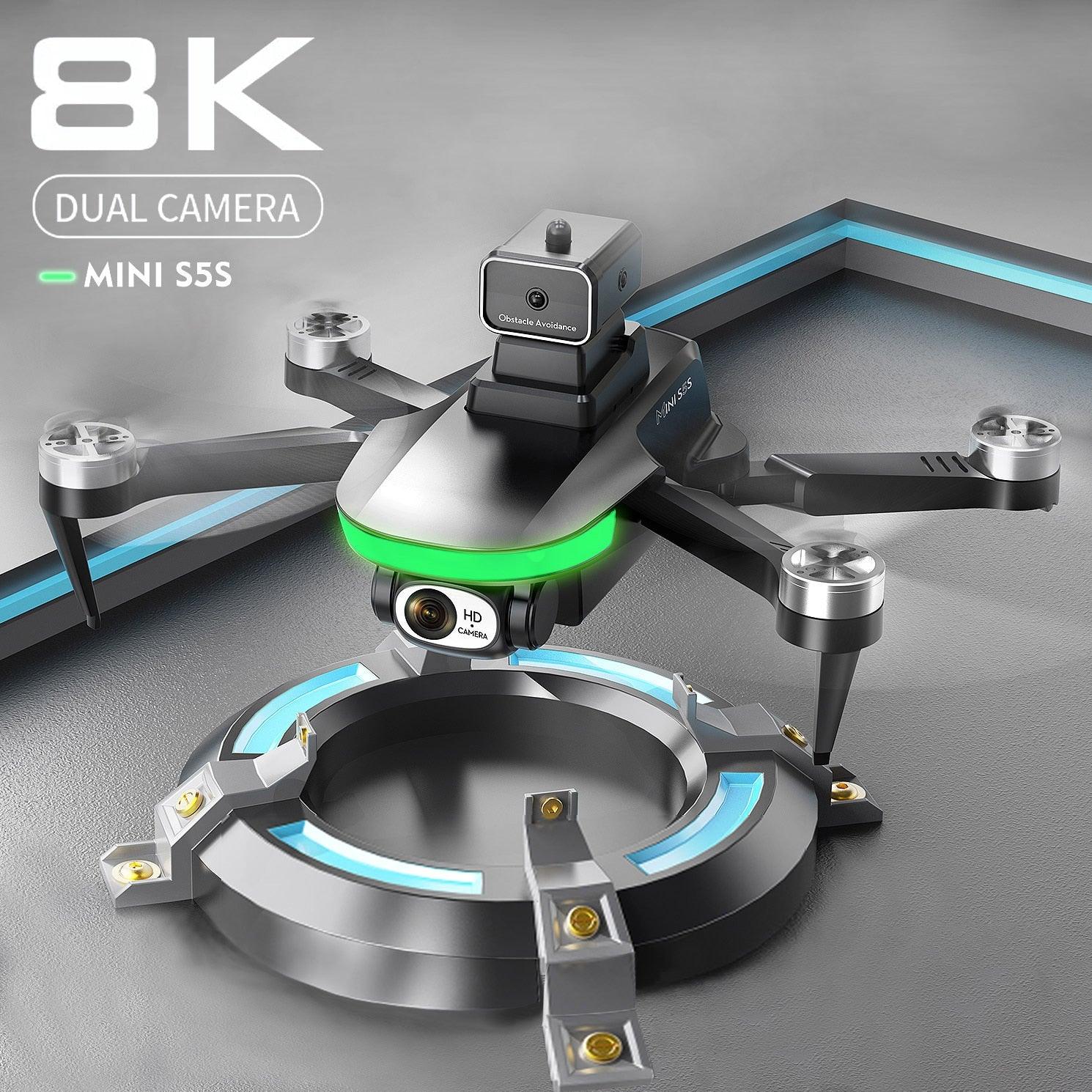 S5S Drone - 4k Profesional 8K HD Camera Obstacle Avoidance Aerial Photography Brushless Foldable Quadcopter 1.2km 2 S5S Drone - 4k Profesional 8K HD Camera Obstacle Avoidance Aerial Photography Brushless Foldable Quadcopter 1.2km - صورة S5S Drone - 4k Profesional 8K HD Camera Obstacle Avoidance Aerial Photography Brushless Foldable Quadcopter 1.2km - صورة 2