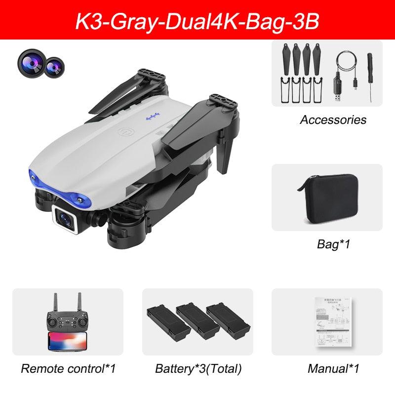 XYRC K3 Mini Drone - 4k HD Wide-Angle Dual Camera WIFI Fpv Air Pressure Altitude Hold Foldable Quadcopter RC Dron Gifts 15 XYRC K3 Mini Drone - 4k HD Wide-Angle Dual Camera WIFI Fpv Air Pressure Altitude Hold Foldable Quadcopter RC Dron Gifts — изображение 15