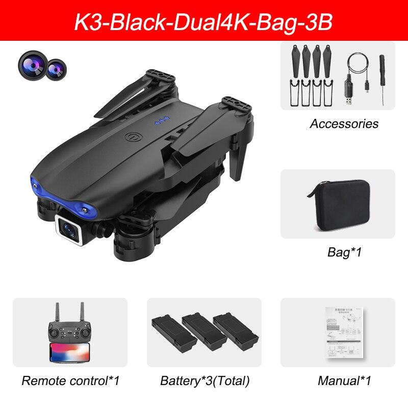 XYRC K3 Mini Drone - 4k HD Wide-Angle Dual Camera WIFI Fpv Air Pressure Altitude Hold Foldable Quadcopter RC Dron Gifts 5 XYRC K3 Mini Drone - 4k HD Wide-Angle Dual Camera WIFI Fpv Air Pressure Altitude Hold Foldable Quadcopter RC Dron Gifts — изображение 5