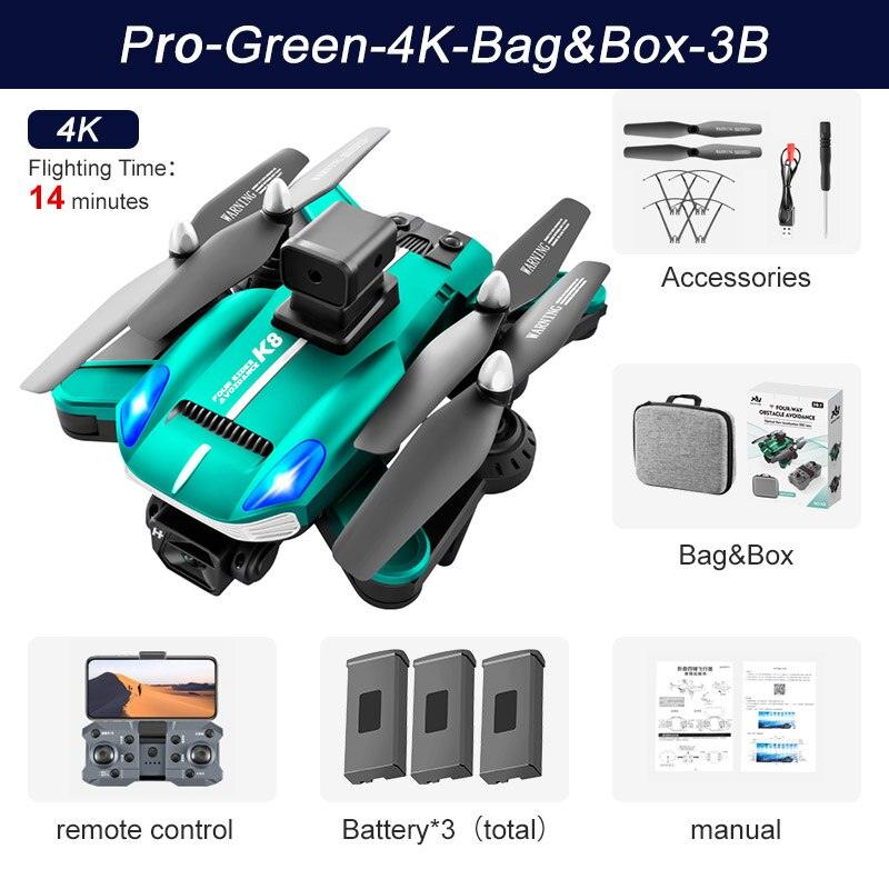 K8 Drone - 2023 New Drone 4K Professional HD ESC Double Camera Obstacle Avoidance Optical Flow Positioning Foldable Quadcopter Toys Gift 4 K8 Drone - 2023 New Drone 4K Professional HD ESC Double Camera Obstacle Avoidance Optical Flow Positioning Foldable Quadcopter Toys Gift — изображение 4