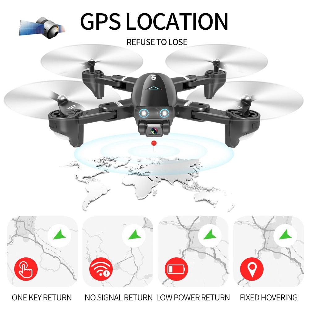 S167 Drone -  GPS 5G RC Quadcopter With 4K Camera WIFI FPV Foldable Off-Point Flying Gesture Photos Video Helicopter Toy — изображение 14