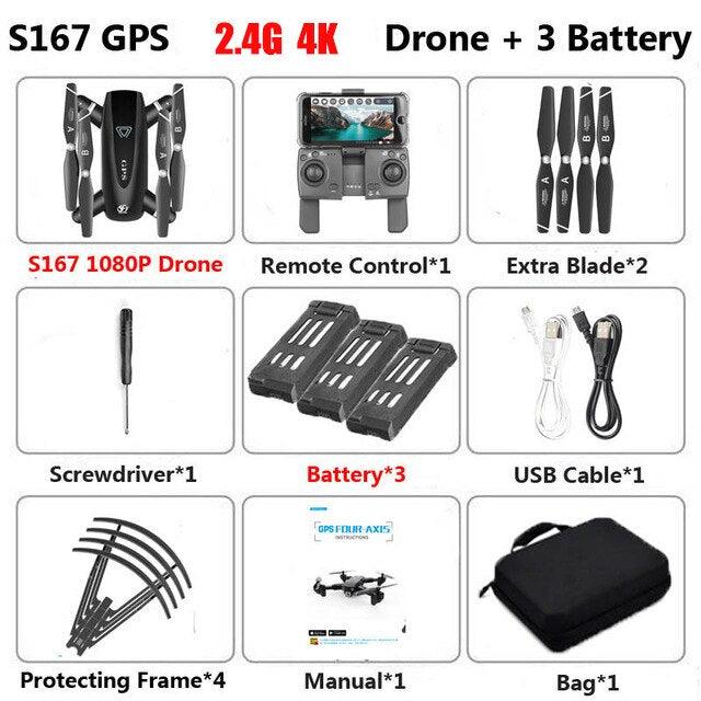S167 Drone - GPS 5G RC Quadcopter With 4K Camera WIFI FPV Foldable Off-Point Flying Gesture Photos Video Helicopter Toy 9 S167 Drone - GPS 5G RC Quadcopter With 4K Camera WIFI FPV Foldable Off-Point Flying Gesture Photos Video Helicopter Toy - Image 9