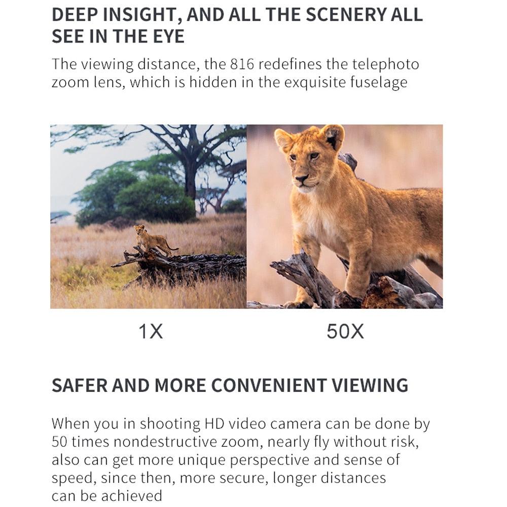 Visuo XS816 Drone - with 50 Times Zoom WiFi FPV 4K Dual Camera Optical Flow Quadcopter Foldable Selfie Drone - Image 7