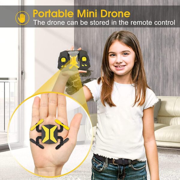 ATTOP X2W Mini Drone - RC Quadcopter with App FPV Video, Voice Control, Altitude Hold, Headless Mode, Trajectory Flight, Foldable Kids Drone Boys Gifts Girls Toys - صورة ATTOP X2W Mini Drone - RC Quadcopter with App FPV Video, Voice Control, Altitude Hold, Headless Mode, Trajectory Flight, Foldable Kids Drone Boys Gifts Girls Toys - صورة 8