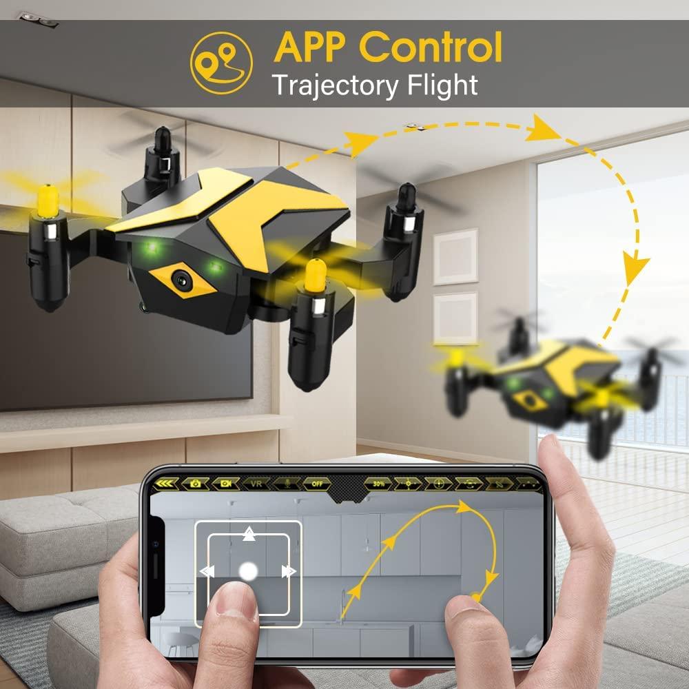ATTOP X2W Mini Drone - RC Quadcopter with App FPV Video, Voice Control, Altitude Hold, Headless Mode, Trajectory Flight, Foldable Kids Drone Boys Gifts Girls Toys - صورة ATTOP X2W Mini Drone - RC Quadcopter with App FPV Video, Voice Control, Altitude Hold, Headless Mode, Trajectory Flight, Foldable Kids Drone Boys Gifts Girls Toys - صورة 5