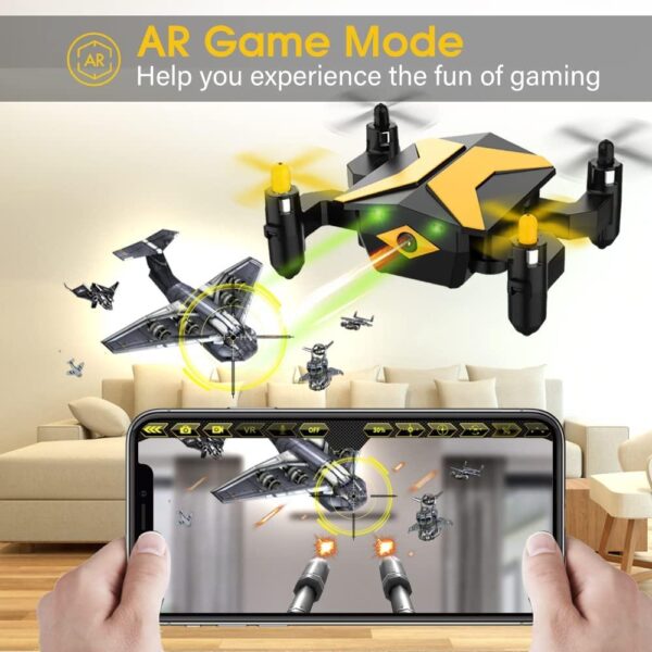 ATTOP X2W Mini Drone - RC Quadcopter with App FPV Video, Voice Control, Altitude Hold, Headless Mode, Trajectory Flight, Foldable Kids Drone Boys Gifts Girls Toys - صورة ATTOP X2W Mini Drone - RC Quadcopter with App FPV Video, Voice Control, Altitude Hold, Headless Mode, Trajectory Flight, Foldable Kids Drone Boys Gifts Girls Toys - صورة 3