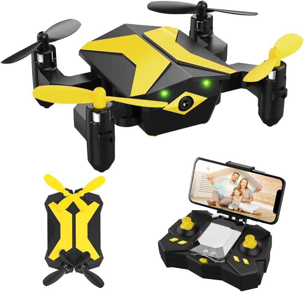 ATTOP X2W Mini Drone - RC Quadcopter with App FPV Video, Voice Control, Altitude Hold, Headless Mode, Trajectory Flight, Foldable Kids Drone Boys Gifts Girls Toys 1 ATTOP X2W Mini Drone - RC Quadcopter with App FPV Video, Voice Control, Altitude Hold, Headless Mode, Trajectory Flight, Foldable Kids Drone Boys Gifts Girls Toys