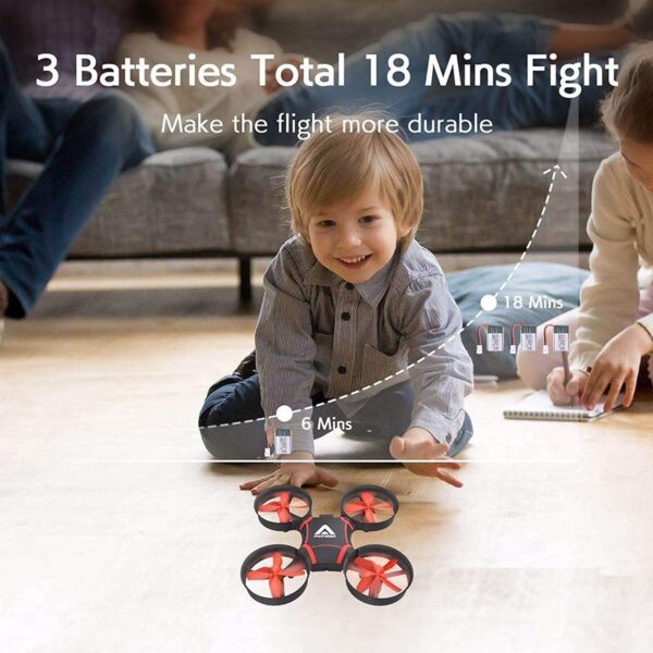 ATTOP A11 Drone for Kids - Easy Remote Control Drone, One Key Take Off, Auto-Pairing, Altitude Hold,with 3 Batteries Ideal Gift for Kids — изображение 4