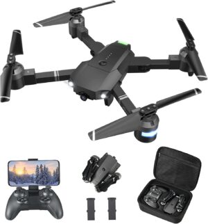 ATTOP X-PACK 18 Camera Drone - 1080P FPV Drones with Carrying Case, Long Distance Quadcopter Equipped w/2 batteries, One key Return/Emergency Stop, ATTOP Drones for Adults/Beginners, Girls/Boys Gifts
