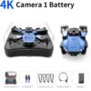 V26 Mini Drone - 4K Professinal with Camera HD 4K Four-sided Obstacle Avoidance WIFI FPV Height Hold RC Quadcopter Dron Gift Toys 9 V26 Mini Drone - 4K Professinal with Camera HD 4K Four-sided Obstacle Avoidance WIFI FPV Height Hold RC Quadcopter Dron Gift Toys - Image 9