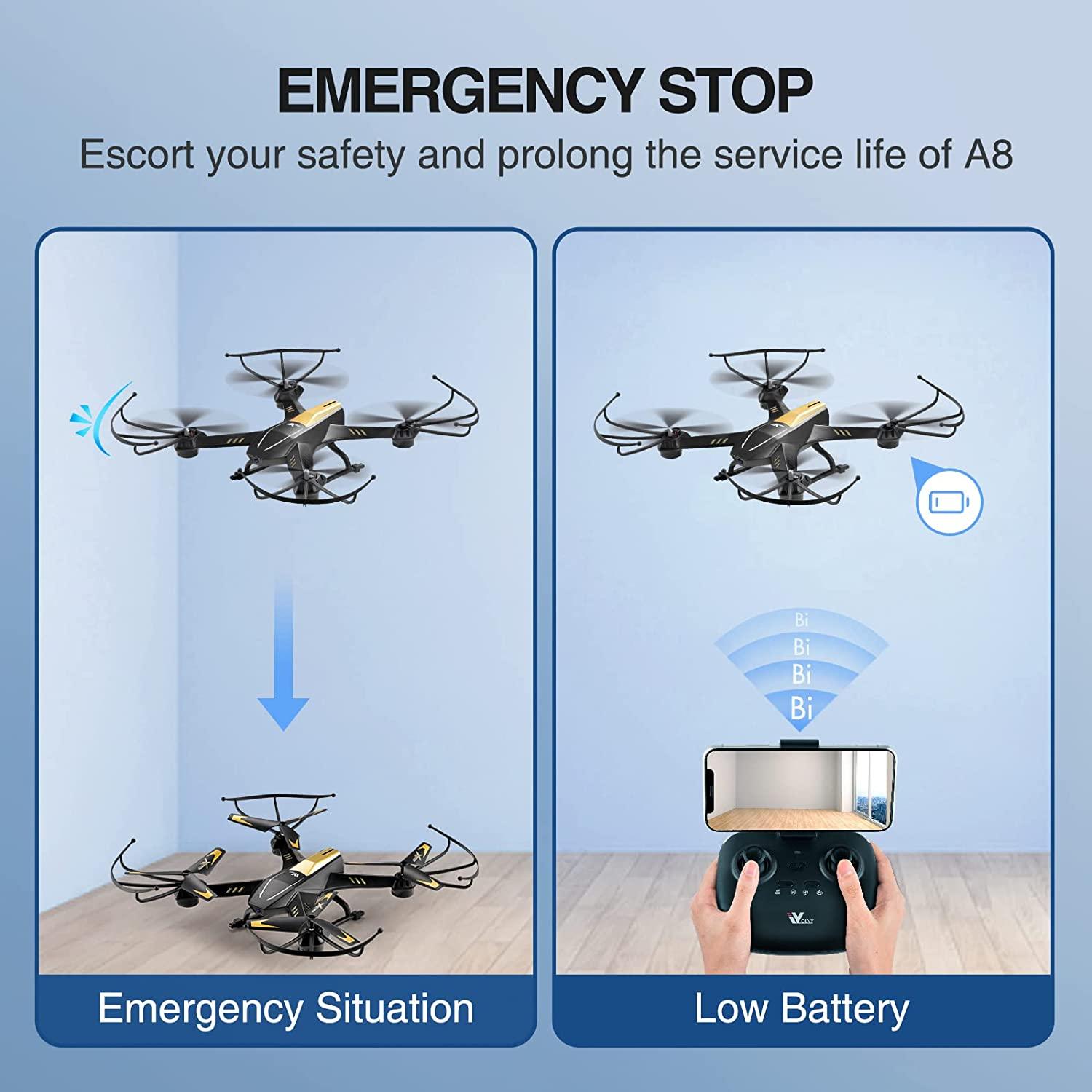 ATTOP A8 Drone - Larger 1080P FPV Drone with Camera One Key Start/Hover/Land Kids Drone Remote/APP/Voice/Gesture Control 24 Min Flight Low Battery Warn Safe Design 10 ATTOP A8 Drone - Larger 1080P FPV Drone with Camera One Key Start/Hover/Land Kids Drone Remote/APP/Voice/Gesture Control 24 Min Flight Low Battery Warn Safe Design - Image 10