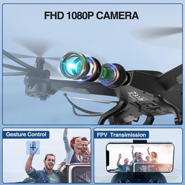 ATTOP A8 Drone - Larger 1080P FPV Drone with Camera One Key Start/Hover/Land Kids Drone Remote/APP/Voice/Gesture Control 24 Min Flight Low Battery Warn Safe Design 6 ATTOP A8 Drone - Larger 1080P FPV Drone with Camera One Key Start/Hover/Land Kids Drone Remote/APP/Voice/Gesture Control 24 Min Flight Low Battery Warn Safe Design - صورة ATTOP A8 Drone - Larger 1080P FPV Drone with Camera One Key Start/Hover/Land Kids Drone Remote/APP/Voice/Gesture Control 24 Min Flight Low Battery Warn Safe Design - صورة 6