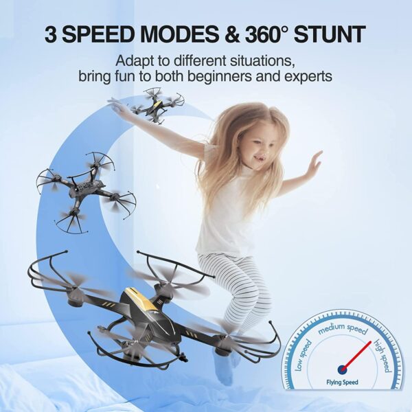 ATTOP A8 Drone - Larger 1080P FPV Drone with Camera One Key Start/Hover/Land Kids Drone Remote/APP/Voice/Gesture Control 24 Min Flight Low Battery Warn Safe Design 3 ATTOP A8 Drone - Larger 1080P FPV Drone with Camera One Key Start/Hover/Land Kids Drone Remote/APP/Voice/Gesture Control 24 Min Flight Low Battery Warn Safe Design - صورة ATTOP A8 Drone - Larger 1080P FPV Drone with Camera One Key Start/Hover/Land Kids Drone Remote/APP/Voice/Gesture Control 24 Min Flight Low Battery Warn Safe Design - صورة 3