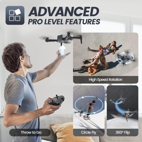 Holy Stone HS430 Drone - for Kids with 1080P HD Camera, RC Mini Drones Quadcopter with WiFi FPV Live Video, Circle Fly, Throw to Go, Toys for Adults or Beginners, 2 Batteries 26 Mins, Easy to Fly, 5 Holy Stone HS430 Drone - for Kids with 1080P HD Camera, RC Mini Drones Quadcopter with WiFi FPV Live Video, Circle Fly, Throw to Go, Toys for Adults or Beginners, 2 Batteries 26 Mins, Easy to Fly, - صورة Holy Stone HS430 Drone - for Kids with 1080P HD Camera, RC Mini Drones Quadcopter with WiFi FPV Live Video, Circle Fly, Throw to Go, Toys for Adults or Beginners, 2 Batteries 26 Mins, Easy to Fly, - صورة 5