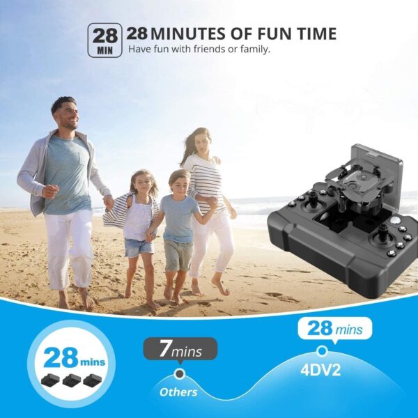 DRONEEYE 4DV2 Drone with Camera for Kids,720P FPV Video,Nano Portable Pocket RC Quadcopter Beginners Toys,3D Flip,Altitude Hold,Headless Mode,Trajectory Flight,3D Flips 3 DRONEEYE 4DV2 Drone with Camera for Kids,720P FPV Video,Nano Portable Pocket RC Quadcopter Beginners Toys,3D Flip,Altitude Hold,Headless Mode,Trajectory Flight,3D Flips - صورة DRONEEYE 4DV2 Drone with Camera for Kids,720P FPV Video,Nano Portable Pocket RC Quadcopter Beginners Toys,3D Flip,Altitude Hold,Headless Mode,Trajectory Flight,3D Flips - صورة 3