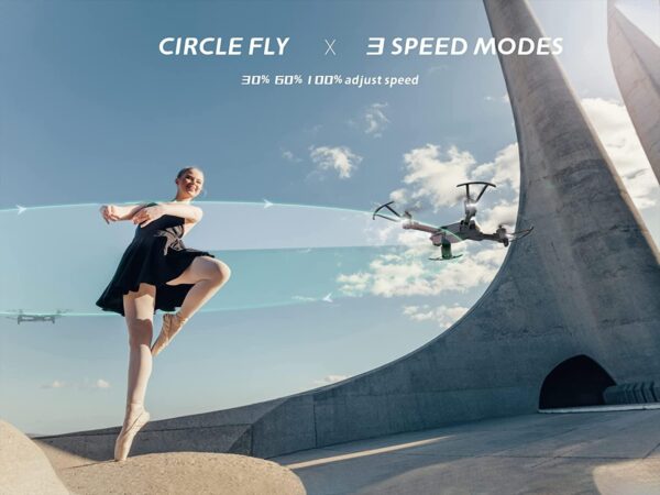 UranHub UF500 Drone - Camera for Adults 1080P HD Camera FPV WiFi RC Foldable Quadcopter for Beginners w/Optical Flow Positioning, Voice Control, Gesture Control, Circle Fly, Trajectory Flight — изображение 9