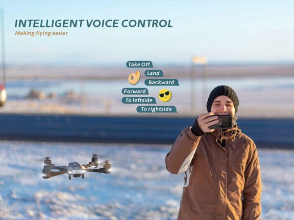 UranHub UF500 Drone - Camera for Adults 1080P HD Camera FPV WiFi RC Foldable Quadcopter for Beginners w/Optical Flow Positioning, Voice Control, Gesture Control, Circle Fly, Trajectory Flight — изображение 5