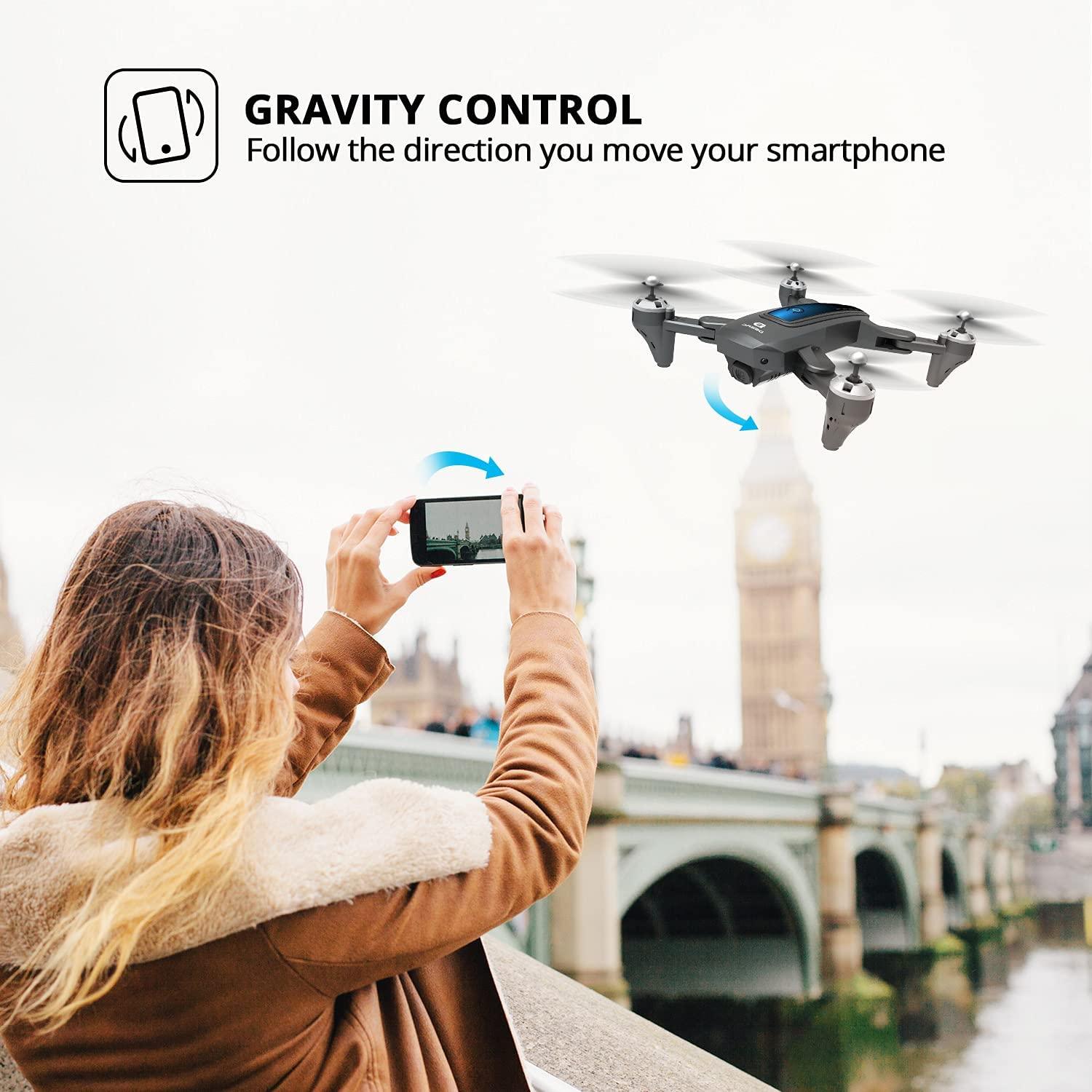 DEERC D10 Drone - with Camera 2K HD FPV Live Video Carrying Case, RC Quadcopter Helicopter for Kids and Adults, Gravity Control, Altitude Hold, Headless Mode, Waypoints 2 DEERC D10 Drone - with Camera 2K HD FPV Live Video Carrying Case, RC Quadcopter Helicopter for Kids and Adults, Gravity Control, Altitude Hold, Headless Mode, Waypoints - Image 2