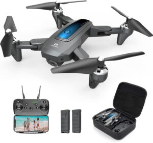 DEERC D10 Drone - with Camera 2K HD FPV Live Video Carrying Case, RC Quadcopter Helicopter for Kids and Adults, Gravity Control, Altitude Hold, Headless Mode, Waypoints