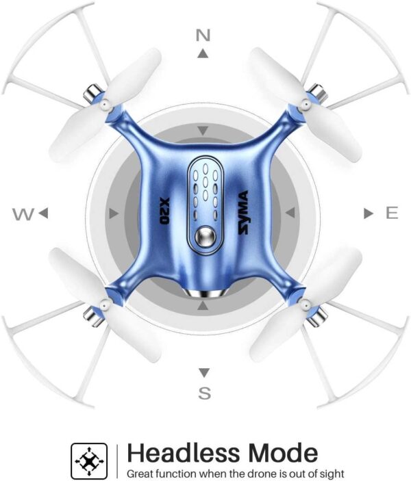 Syma X20 Mini Pocket Drone - Headless Mode 2.4Ghz Nano LED RC Quadcopter Altitude Hold 4 Syma X20 Mini Pocket Drone - Headless Mode 2.4Ghz Nano LED RC Quadcopter Altitude Hold - Image 4