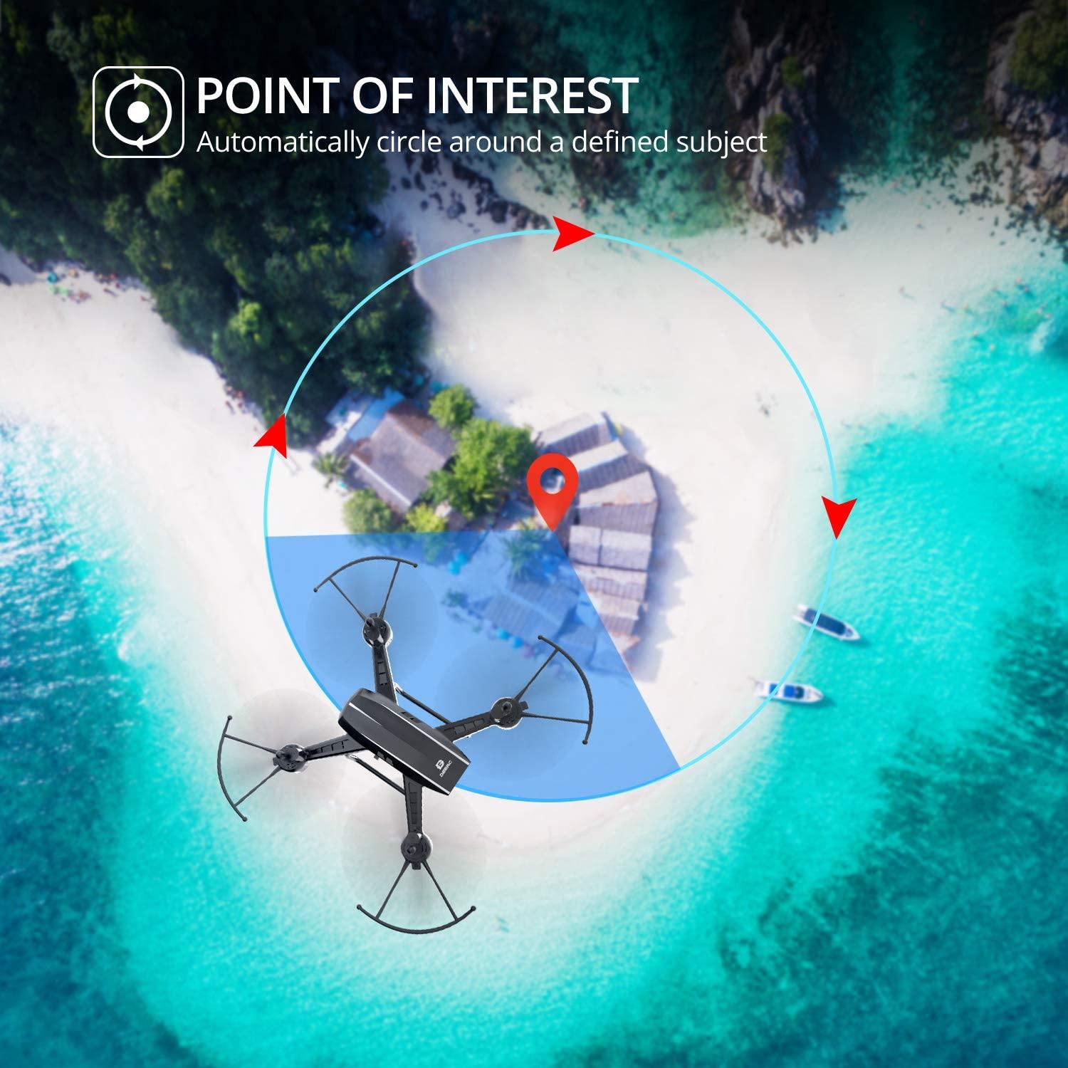 DEERC D50 Drone - with Camera for Adults 2K Ultra HD FPV Live Video 120° Wide Angle, Altitude Hold, Headless Mode, Gesture Selfie, Waypoints Functions RC Quadcopter with 2 Batteries and Backpack 6 DEERC D50 Drone - with Camera for Adults 2K Ultra HD FPV Live Video 120° Wide Angle, Altitude Hold, Headless Mode, Gesture Selfie, Waypoints Functions RC Quadcopter with 2 Batteries and Backpack — изображение 6