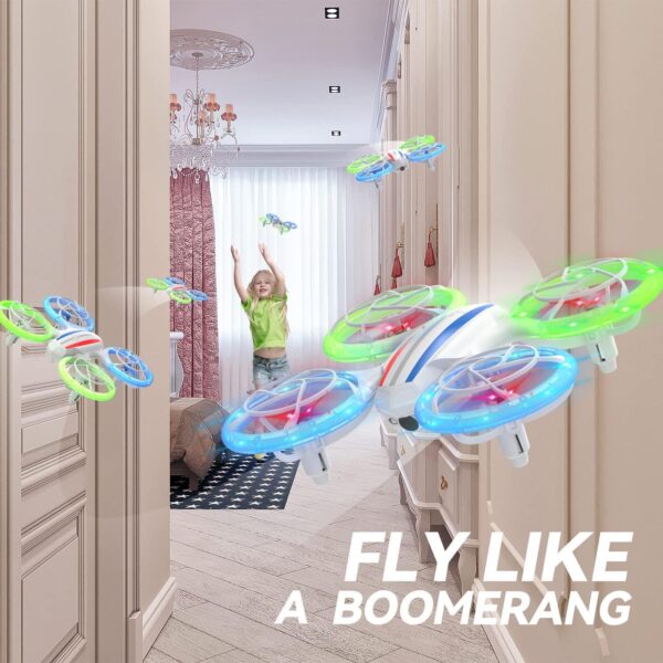 DEERC D23 Drone - for Kids Adults Beginners with 720P HD FPV WiFi Camera, LED Nano Hobby RC Quadcopter with Five Light Modes, Altitude Hold, Headless Mode, 3 Speed Modes, 360° Flip - صورة DEERC D23 Drone - for Kids Adults Beginners with 720P HD FPV WiFi Camera, LED Nano Hobby RC Quadcopter with Five Light Modes, Altitude Hold, Headless Mode, 3 Speed Modes, 360° Flip - صورة 7