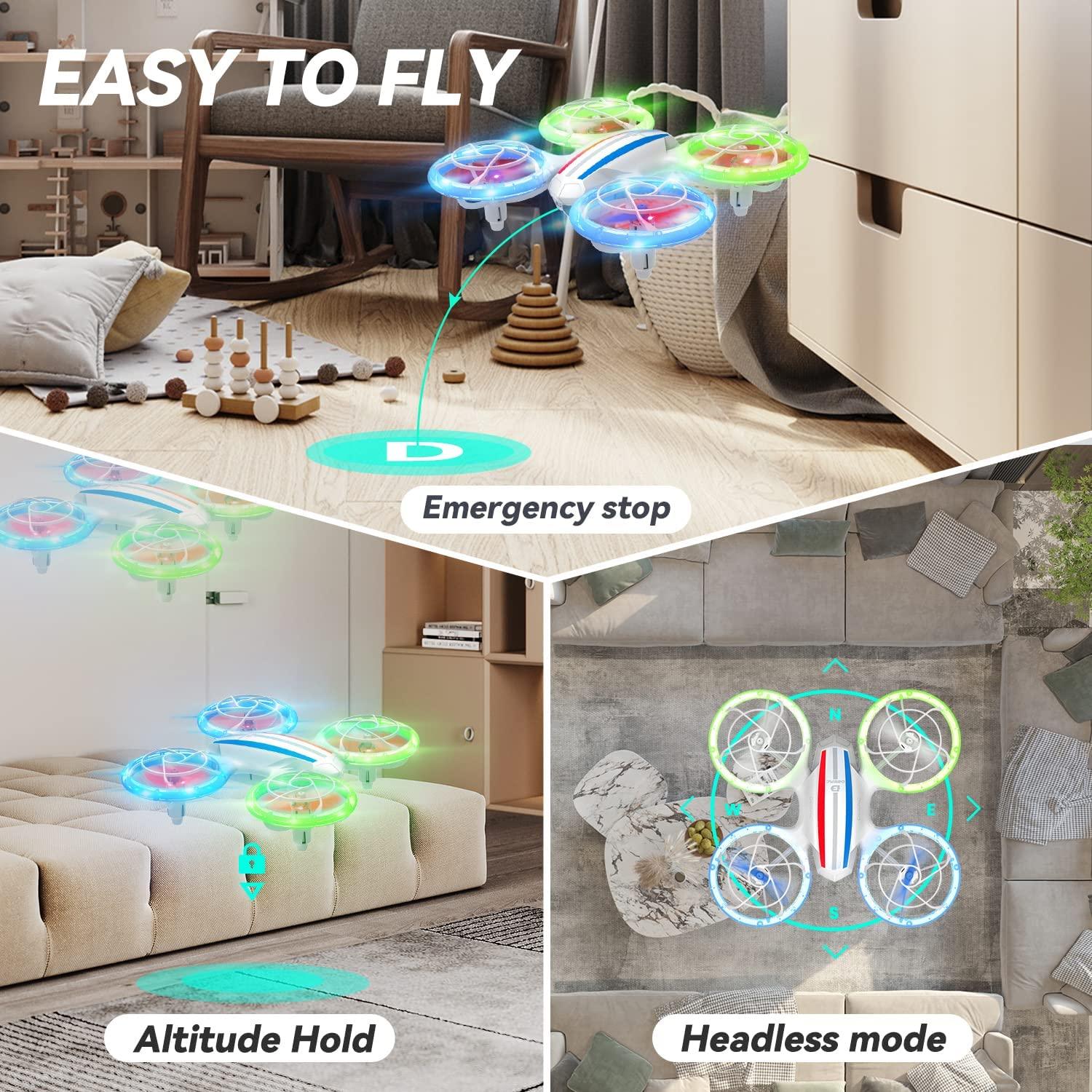 DEERC D23 Drone - for Kids Adults Beginners with 720P HD FPV WiFi Camera, LED Nano Hobby RC Quadcopter with Five Light Modes, Altitude Hold, Headless Mode, 3 Speed Modes, 360° Flip 6 DEERC D23 Drone - for Kids Adults Beginners with 720P HD FPV WiFi Camera, LED Nano Hobby RC Quadcopter with Five Light Modes, Altitude Hold, Headless Mode, 3 Speed Modes, 360° Flip — изображение 6